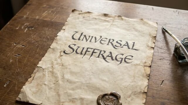 Universal suffrage document.