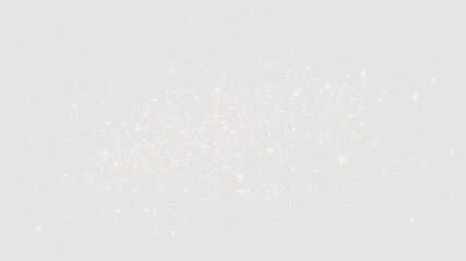 Horizontal trail of golden sparks and glowing dust particles. Magic glitter cloud on transparent background. Shimmering light effect overlay © ALEXA