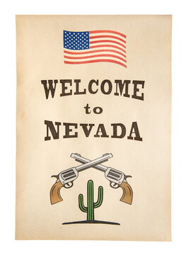poster welcome to Nevada isolated on white