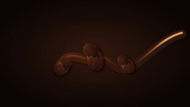 Premium cinematic 3D motion background showing the transformation of natural cocoa beans cracking open to reveal smooth, flowing indulgent chocolate liquid.
