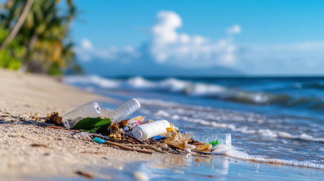 Pollution on the beach raises awareness about environmental issues