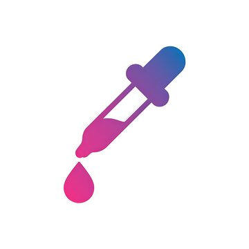 Gradient dropper tool icon with liquid drop