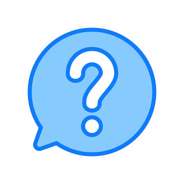 Question Icon Blue Color Style