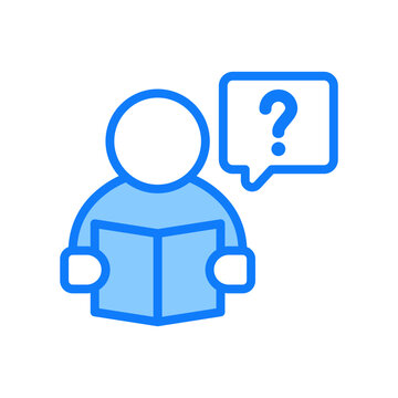 Unclear Icon Blue Color Style
