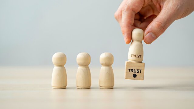 
Trust stamp concept representing confidence reliability and business partnership