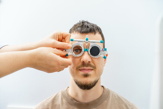 An ophthalmologist evaluates your vision and selects appropriate lenses for vision correction and prescription glasses.
