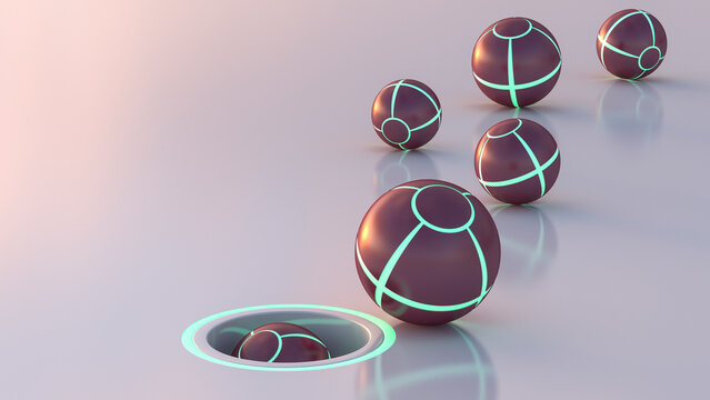 Balls and hole