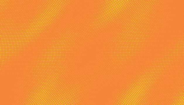 Abstract yellow halftone pattern. Retro comic gradient background. Yellow halftone background bright pixelated dotted texture.