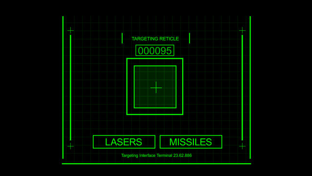 A Targeting Tracking Hologram for a Futuristic Starship or Starfighter