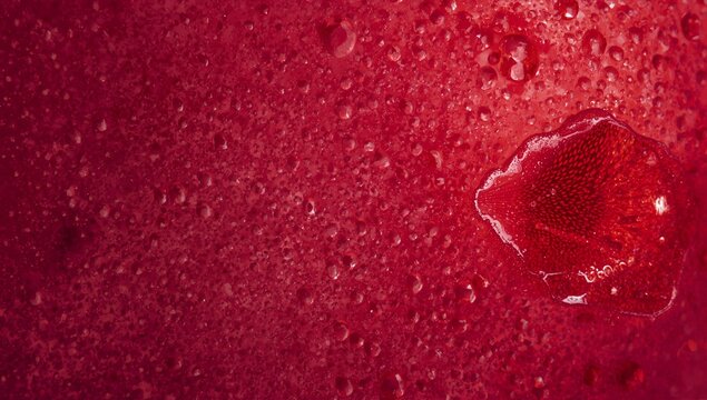 Bright Red Beverage Close Up Fresh Strawberry Ice Slush