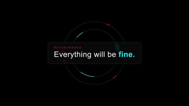 Everything Will Be Fine Inspirational Text Motion Graphic