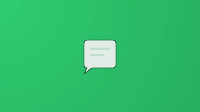 Pop Up Chat Message Motion Graphic