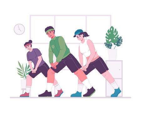 Group Fitness Aerobics Stretching Class