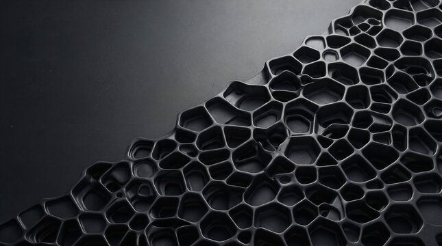 Graphite Cellular Relief Abstract Background