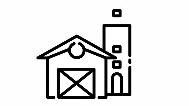 Agriculural barn building video animation