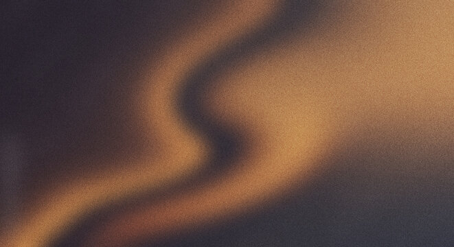 Abstract Golden Gradient Background 3D Render with Soft Flowing Light Bands, Grainy Noise Texture and Dark Modern Depth