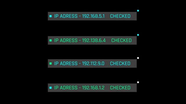 Futuristic IP Address Check Interface With Network Verification Status