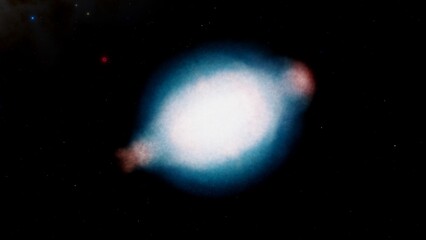 Saturn Nebula NGC 7009 Planetary Nebula 8K 3D Render © Hasan