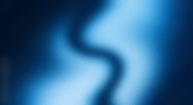 Abstract Blue Gradient Background 3D Render with Glowing Light Beams, Grainy Noise Texture and Dark Futuristic Atmosphere