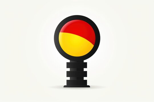 German flag colors forming a 3d location map pointer or marker