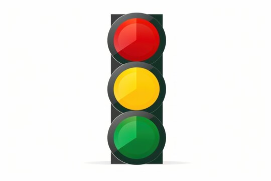 Traffic light displaying red, yellow, and green signals for road safety