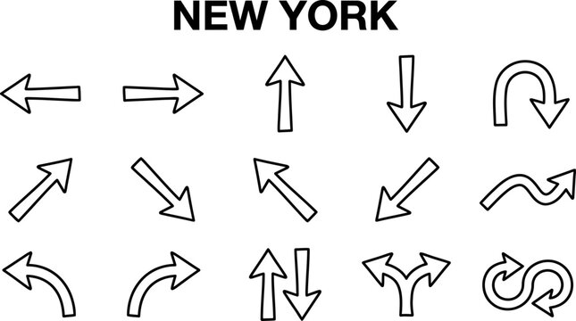 Hand drawn arrow vector set doodle arrows collection sketch direction icons design element pointer symbols graphic illustration pack