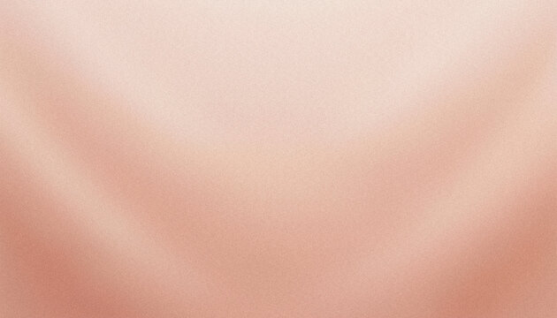 Abstract gradient background panoramic style with soft glowing coppery peach, powdery pink, rose gold and pearlescent white color blend and grainy texture