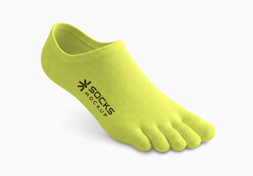 No-Show Toe Socks Mockup