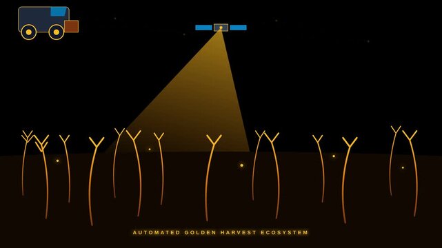 Automated Golden Harvest Ecosystem Using Satellite Technology For Precision Smart Farming Concepts