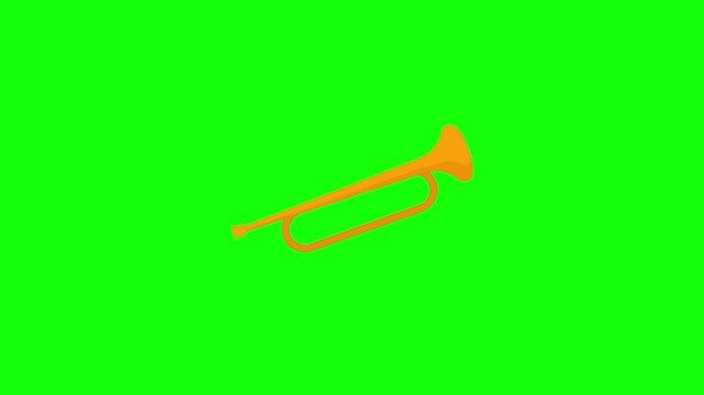 Animation of Trumpet on Green Screen