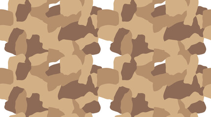 Fototapeta premium Seamless Abstract Beige and Brown Camouflage Pattern Background