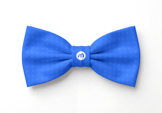 Bow Tie Mockup with Round Badge Logo