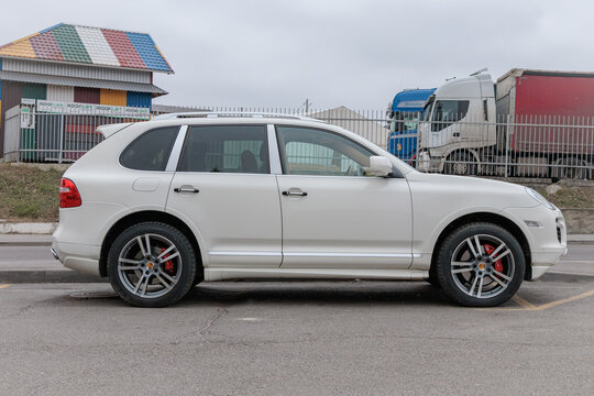 Chisinau, Moldova-February 8, 2025: Porsche Cayenne GTS, First Generation