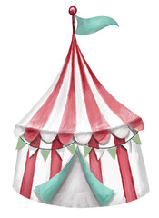 circus tent and balloons © Mek drawn