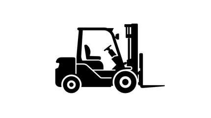 Naklejka premium Forklift Truck Icon for Industrial Logistics and Warehousing.