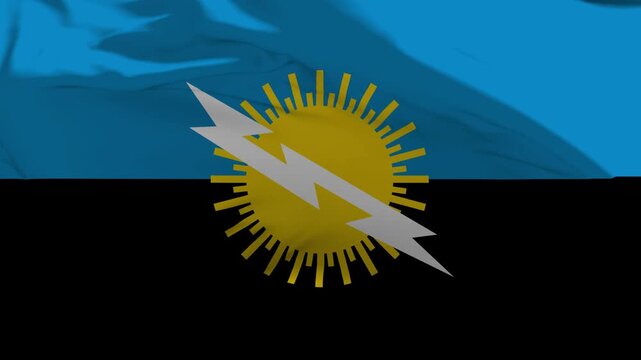Flag of Zulia State in Slow Motion Loop Animation