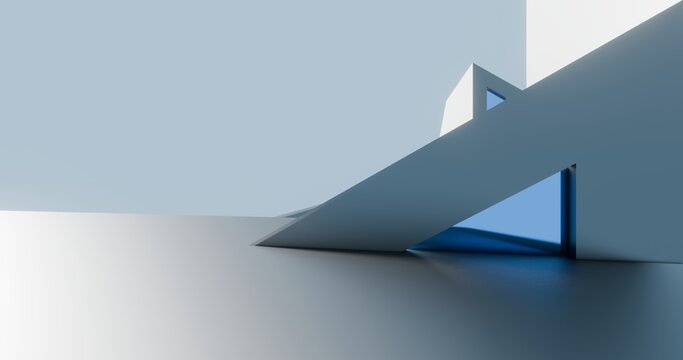3d rendering architecture background building geometric shape