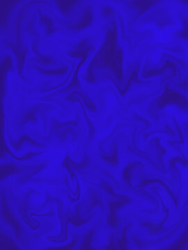 Deep blue abstract liquid marble texture background with flowing swirls and silky fabric feel