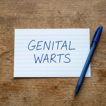 Genital Warts Medical Condition Awareness And Diagnosis On Paper Card
