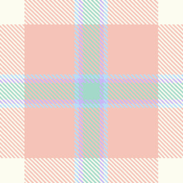 Pastel Minimalist Twill 2x2 Seamless Tartan Plaid Pattern