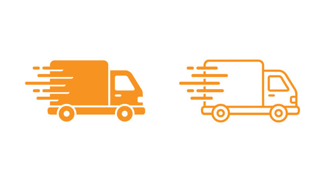  Delivery truck icons side by side