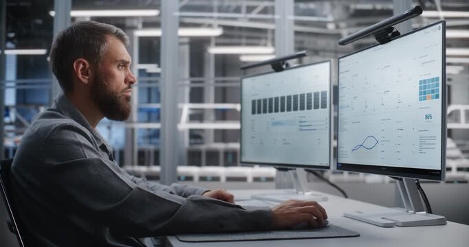 Engineer Monitors Large Scale Data Center From Glass Walled Office When DDoS Attack Detected, Prompting Rapid Response to Protect Network Availability, Critical Systems, and Digital Services.