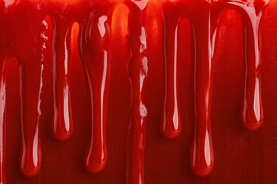 Red Dripping Liquid Background with Abstract Texture