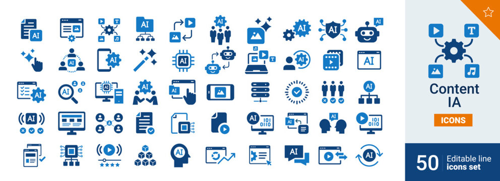 Content Basic icons Pixel perfect. IA, text, tools, control,...	
