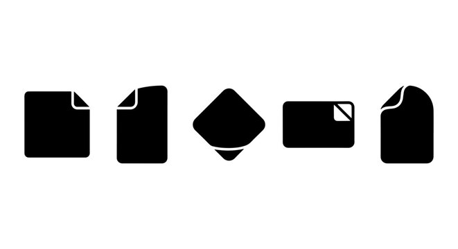 Document Icons Set, Paper Shapes Collection, Vector Files, Business Data Symbols