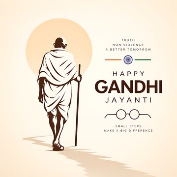 Gandhi Jayanti Social Media Post Instagram Story and Banner Design for Indian Independence Celebration