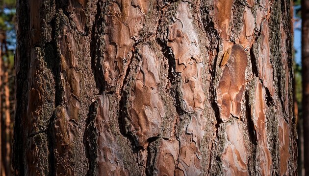 close up view of tree bark pine