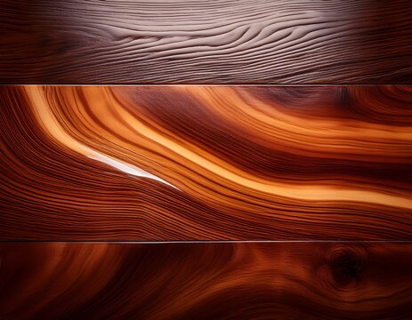 fresh protective polish enhancing wooden surface reflection and natural timber grain detail