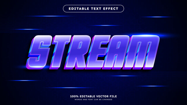 Editable neon text effect vector graphic Perfect for digital design projects