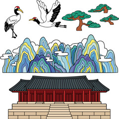 Fototapeta premium korea elements
